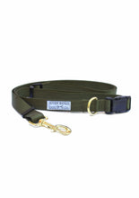 Load image into Gallery viewer, army green, dog leash, adjustable, rescue dogs, husky mix, handmade, women owned
