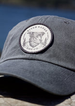 Load image into Gallery viewer, charcoal black dad cap hat patch custom small business women owned Washington state pnw
