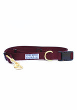 Load image into Gallery viewer, dog leash, adjustable, maroon, burgundy, pitbull, small business, women owned
