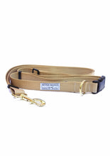 Load image into Gallery viewer, Tan Adjustable Leash - SALE Brass Plated
