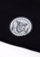 Load image into Gallery viewer, beanie hat custom patch outdoors adventure small business woman owned river banks dog company

