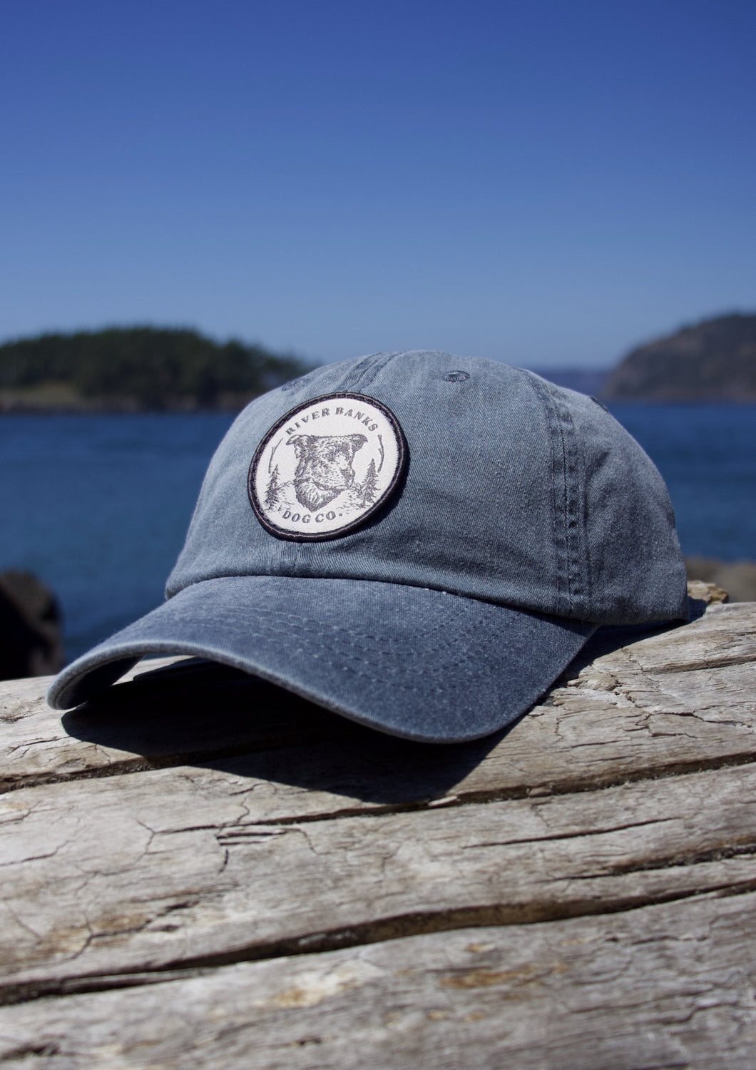 light grey charcoal black dad cap hat patch custom small business women owned Washington state pnw