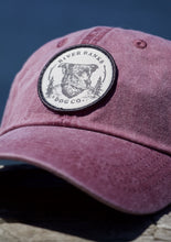Load image into Gallery viewer, maroon burgundy ocean dad cap hat patch custom small business women owned Washington state pnw
